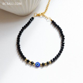 New Design Evil Eye Crystal Beads Bracelet By Balinese Artisans